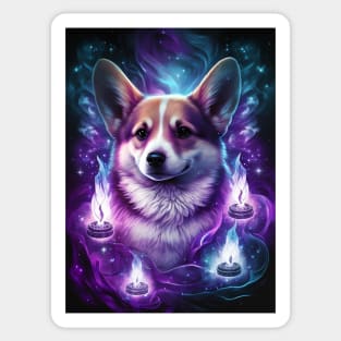 Glowing Corgi Sticker